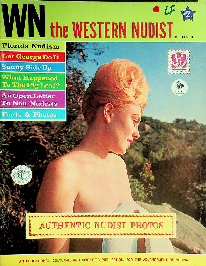 The Western Nudist Magazine  Florida Nudism / Sunny Side Up #10  1960's   081026lmp-GSC