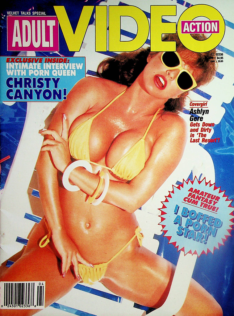 Adult Video Action Magazine  Covergirl Ashlyn Gere / Christy Canyon  April 1991  101924lm-p