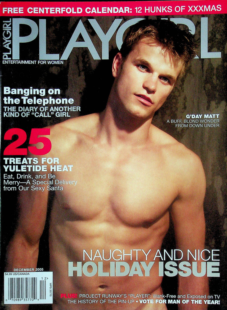 Playgirl Gay Magazine G'Day Matt Naughty And Nice Holiday Issue December 2005 061424RP