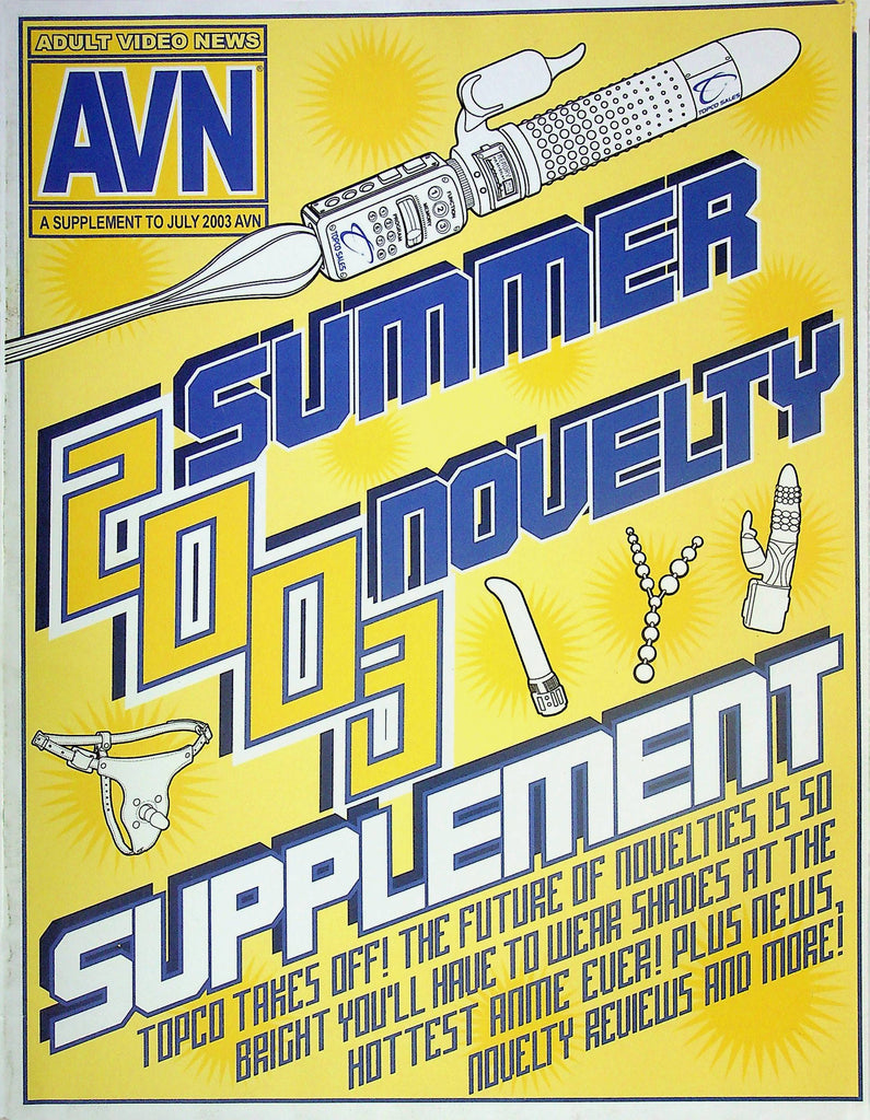 Adult Video News Magazine Summer Novelty Supplement July 2003 052824RP2