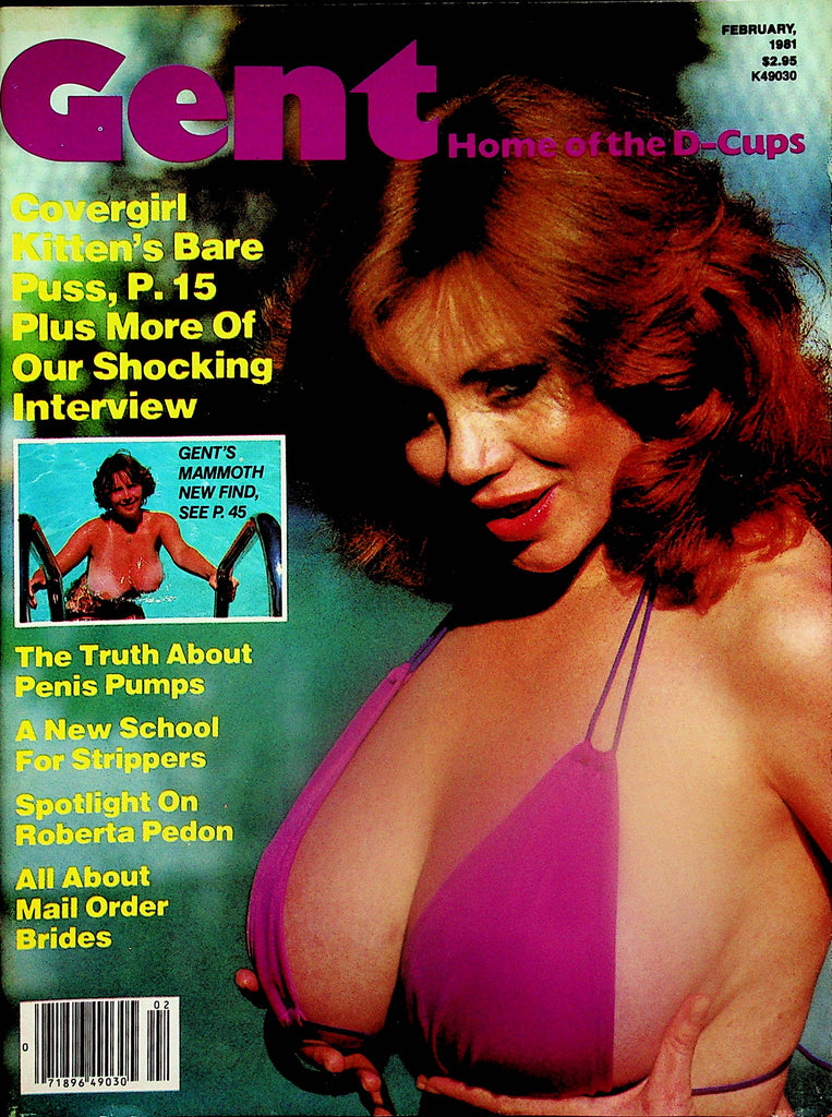 Gent Busty Magazine  Covergirl Kitten Natividad / Roberta Pedon  February 1981   040725lm-p