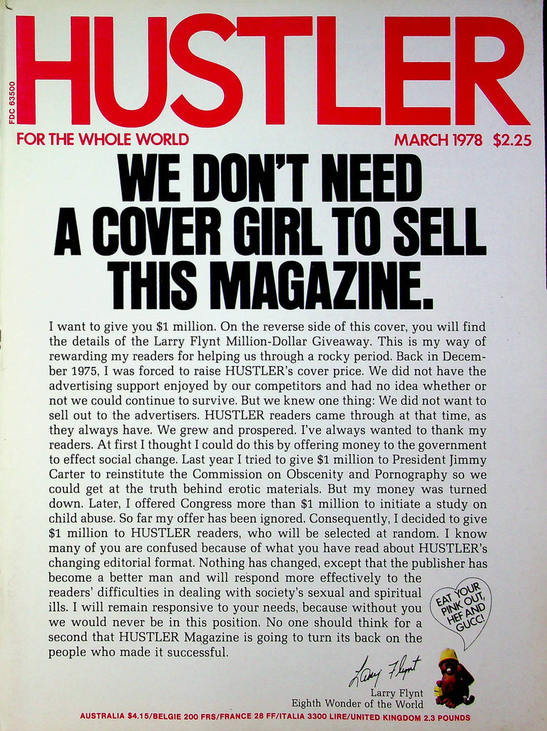 Hustler Magazine Racehorse Haynes March 1978 062623RP