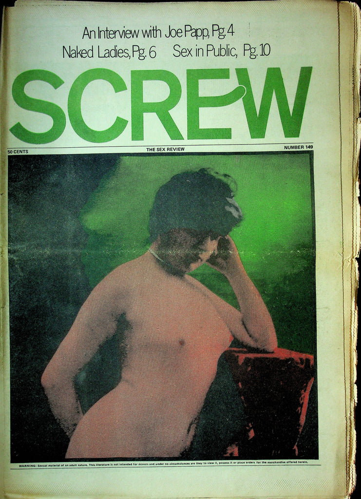 Screw Men's Newspaper Joe Papp No.149 January 10 1972 061124OSRP