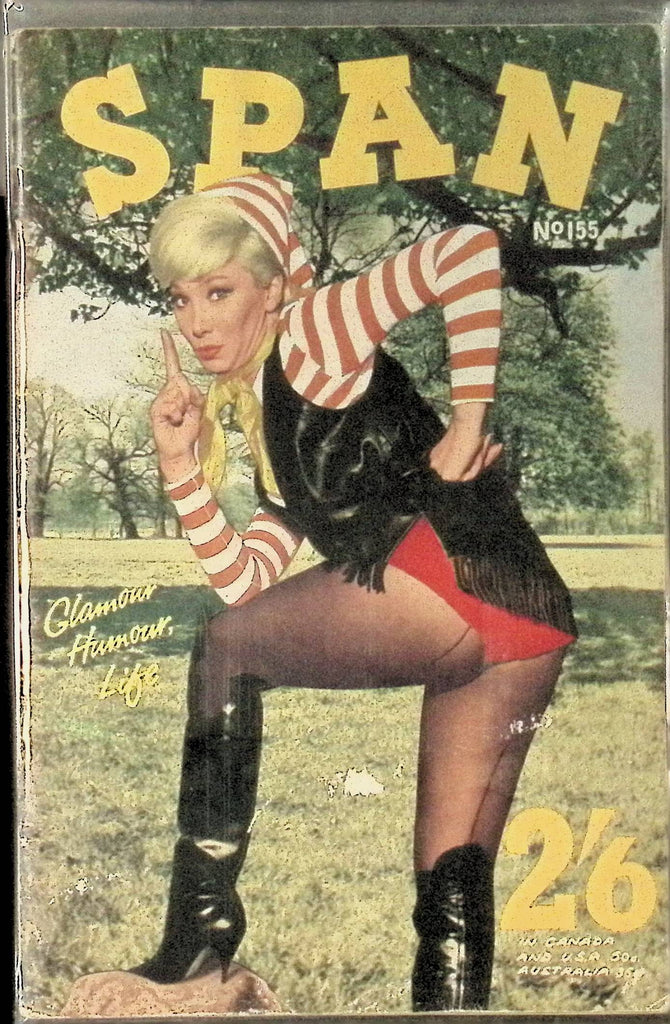 Span #155 Glamour Magazine for Men 1960s/70s Digest Sized Beautiful Pin-Up Girls 102325AMP