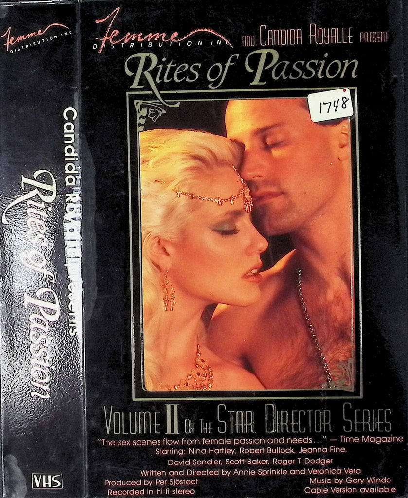 Rites of Passion #2 Nina Hartley Robert Bullock Jeanna Fine Adult VHS Femme Distribution Inc Candida Royale 032426AKVHS