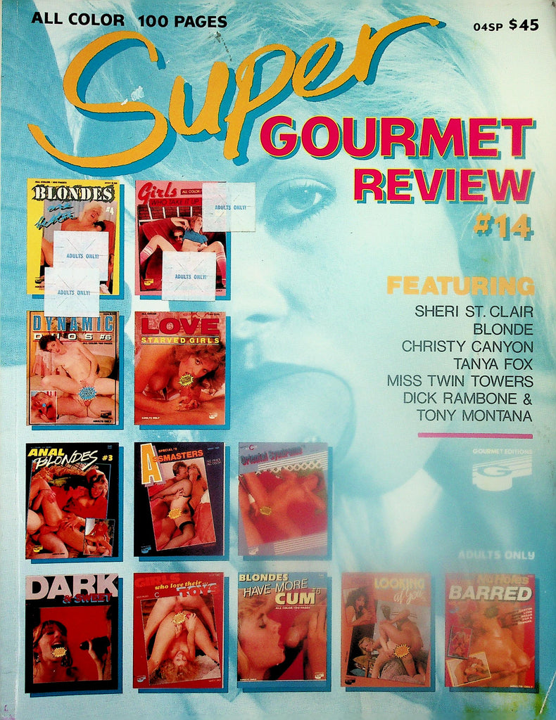 Super Gourmet Review Magazine  Christy Canyon, Miss Twin Towers, Dick Rambone & More!   #14  1980's   100 Pages!   Gourmet Edition   121625lmp