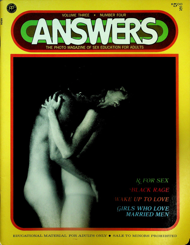 Answers Sex Education Magazine  RX For Sex / Wake Up To Love  vol.3 #4  April 1973   122025lmp