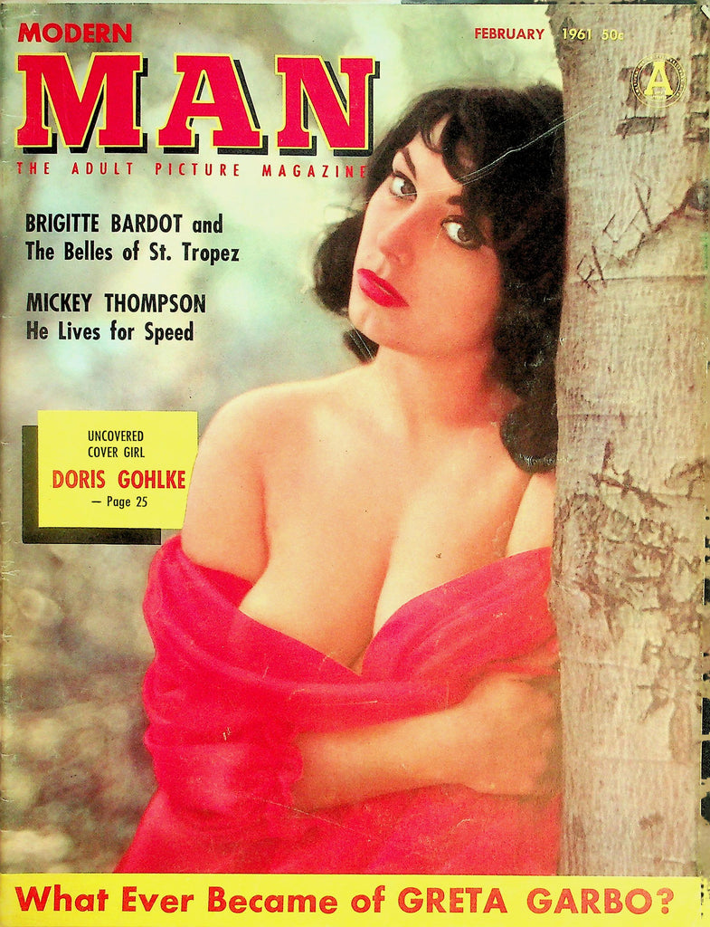 Modern Man Magazine  Covergirl Doris Gohlke / Brigitte Bardot / Greta Garbo  February 1961   101626lmp-GSC