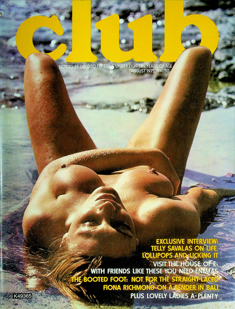 Club Magazine Telly Savalas Interview & Fiona Richmond August 1975 012725RP