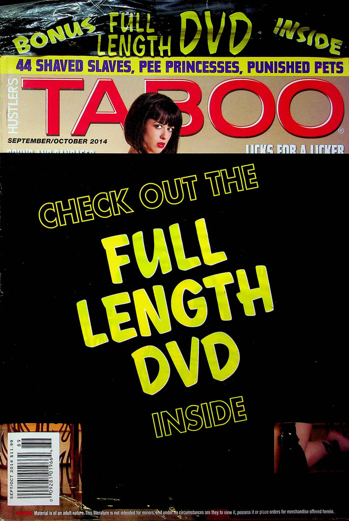Hustler's Taboo Magazine Merciless Mistress & Nurse Kinks September/October 2014 SEALED W/DVD 061223RP2
