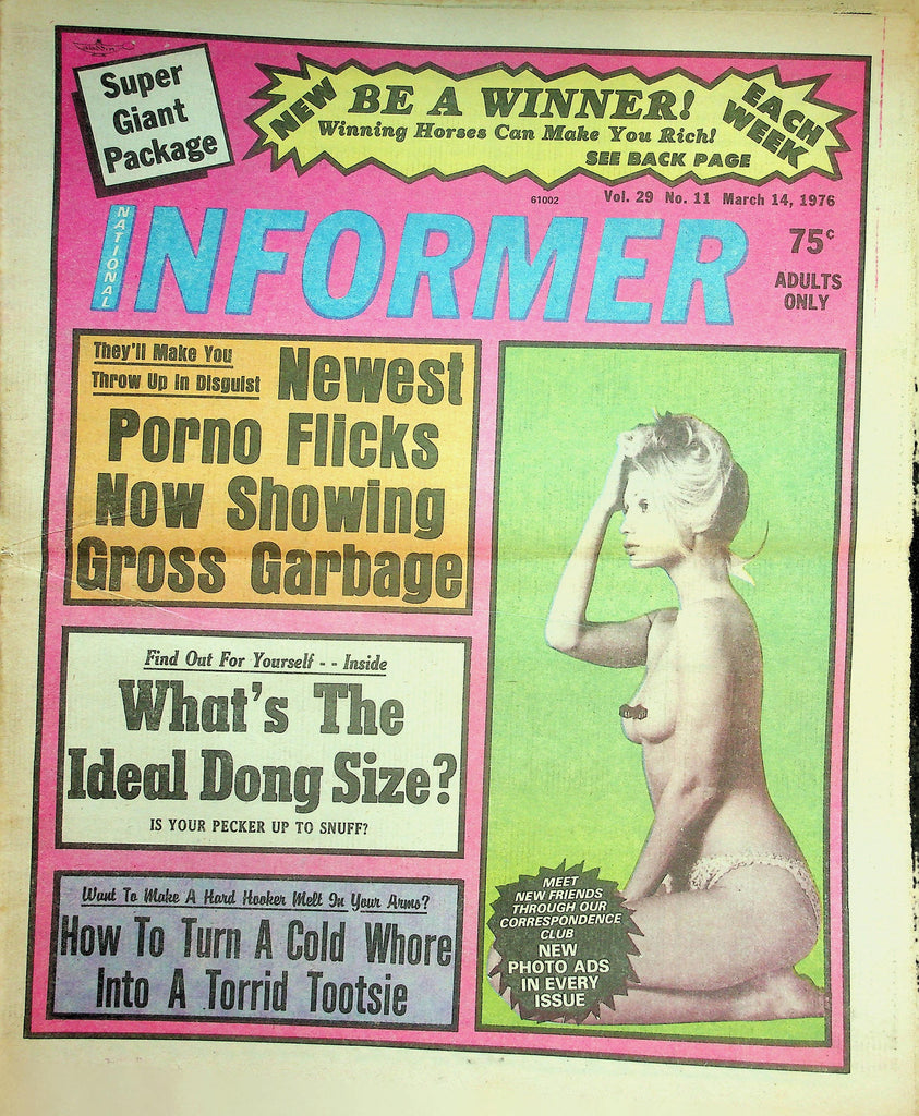 National Informer Adult Newspaper  What's The Ideal Dong Size?  March 14, 1976    090526lmp-GSC