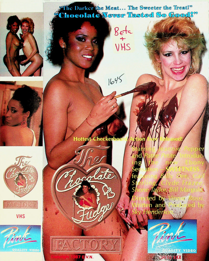 The Chocolate Fudge Factory with Jeannie Pepper Pattie Petite Billy Dee Adult VHS Pink 061226NAVHS-14