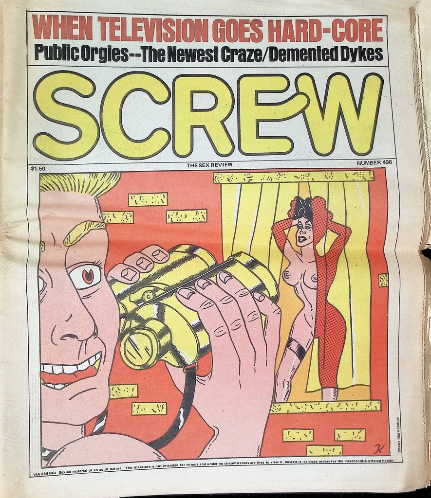 Screw Newspaper #496 1978 Mark Kehoe Fetish Men's Adult Newspaper -081524AMP2