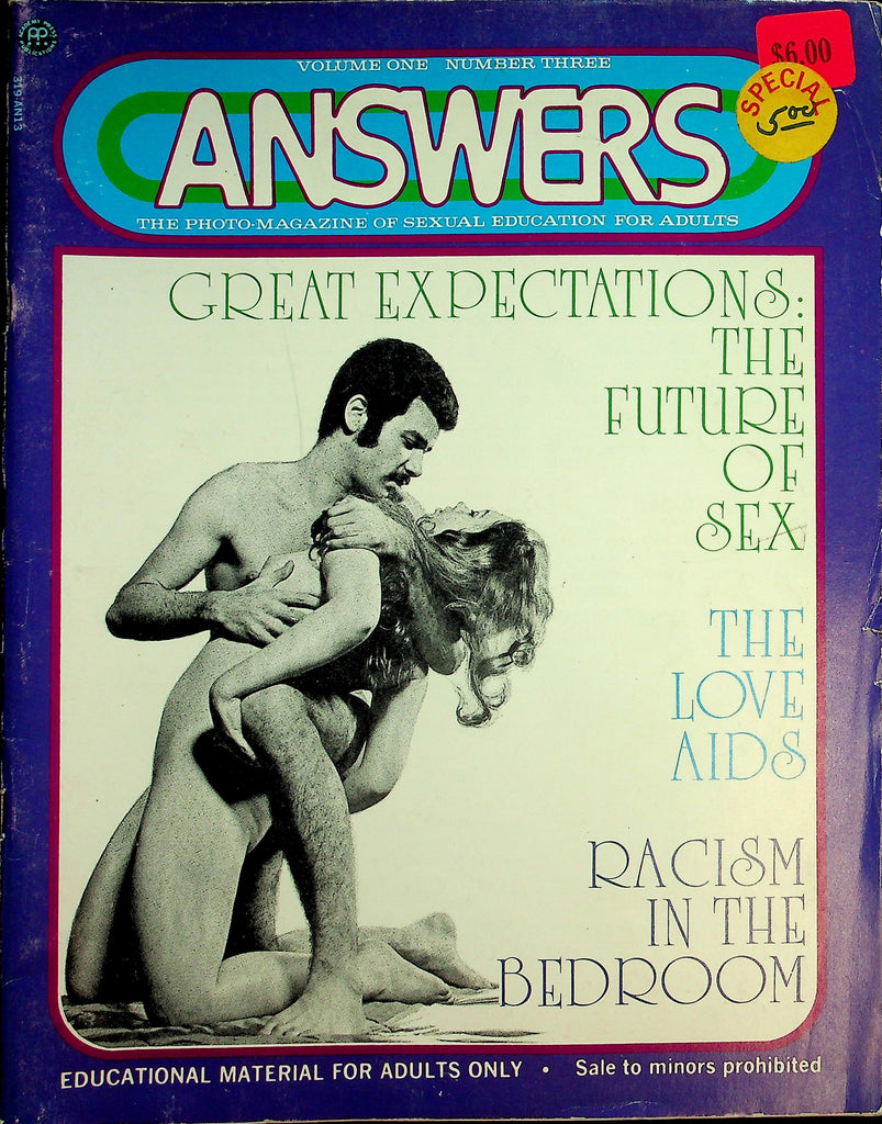 Answers Magazine  The Future Of Sex / The Love Aids  vol.1 #3 1971   071826lmp-GSC