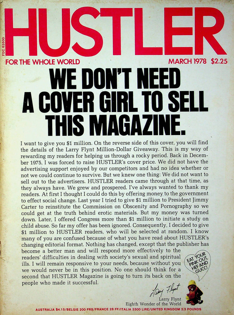 Hustler Magazine Racehorse Haynes March 1978 072723RP
