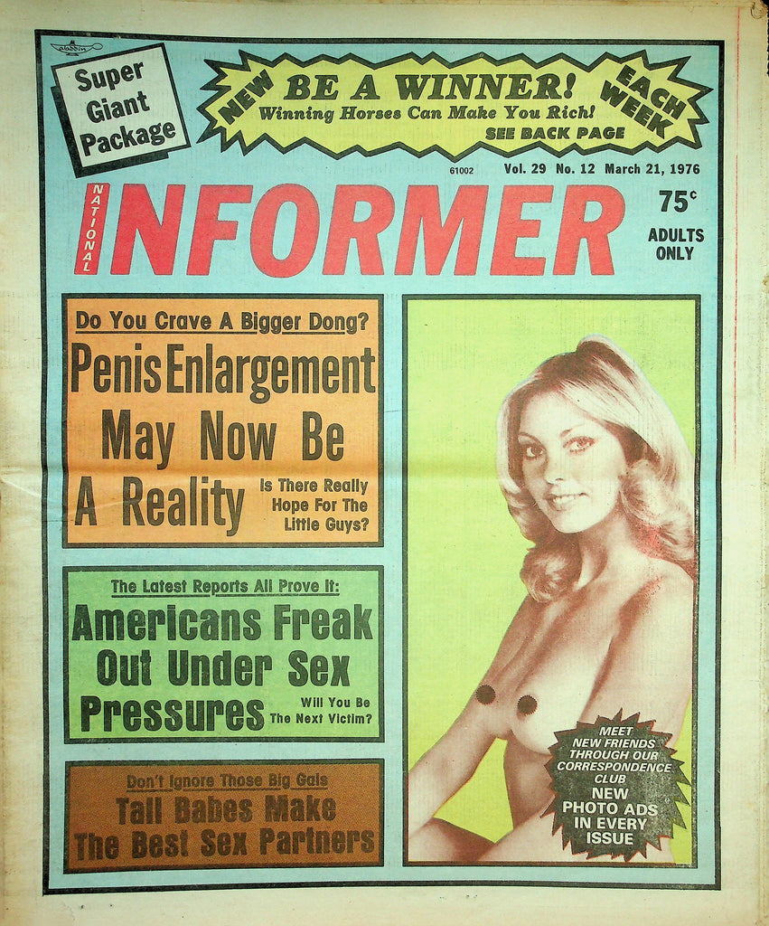 National Informer Adult Newspaper   Americans Freak Out Under Sex Pressures  March 21, 1976   090526lmp-GSC