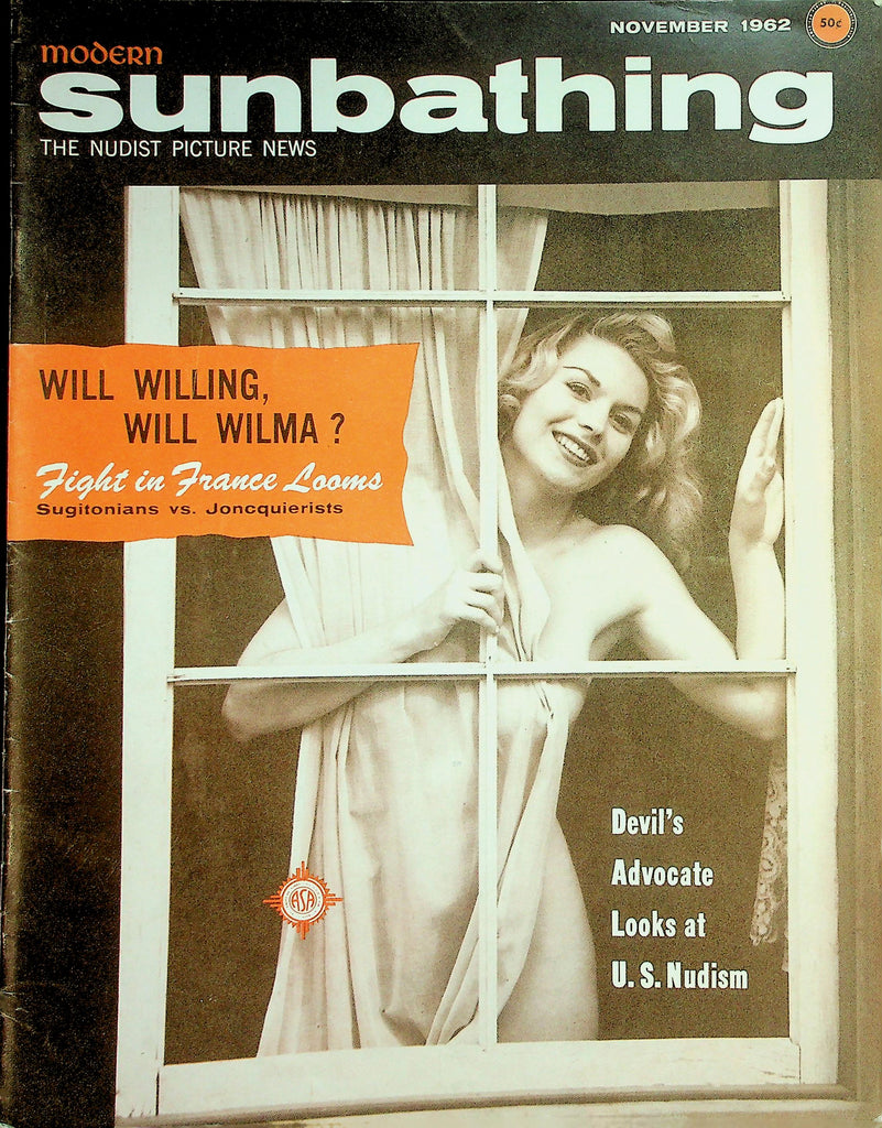 Modern Sunbathing Vintage Magazine  Will Willing, Will Wilma?  November 1962   072226lmp-GSC