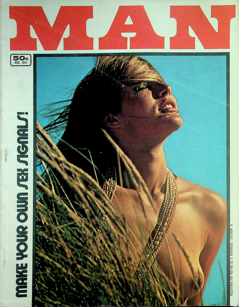 Man Magazine Make Your Own Sex Signals / Girl Of The Month Camille   August 1971     011926lmp