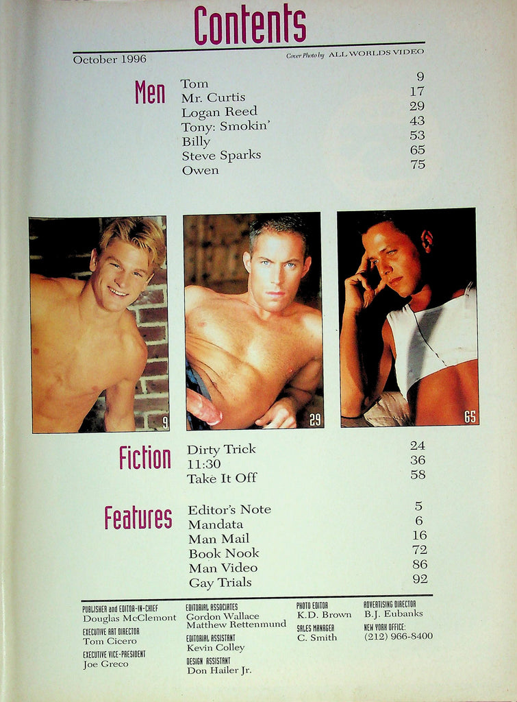 Mandate Magazine Ft. Logan Reed & Tom October 1996 062525RP-