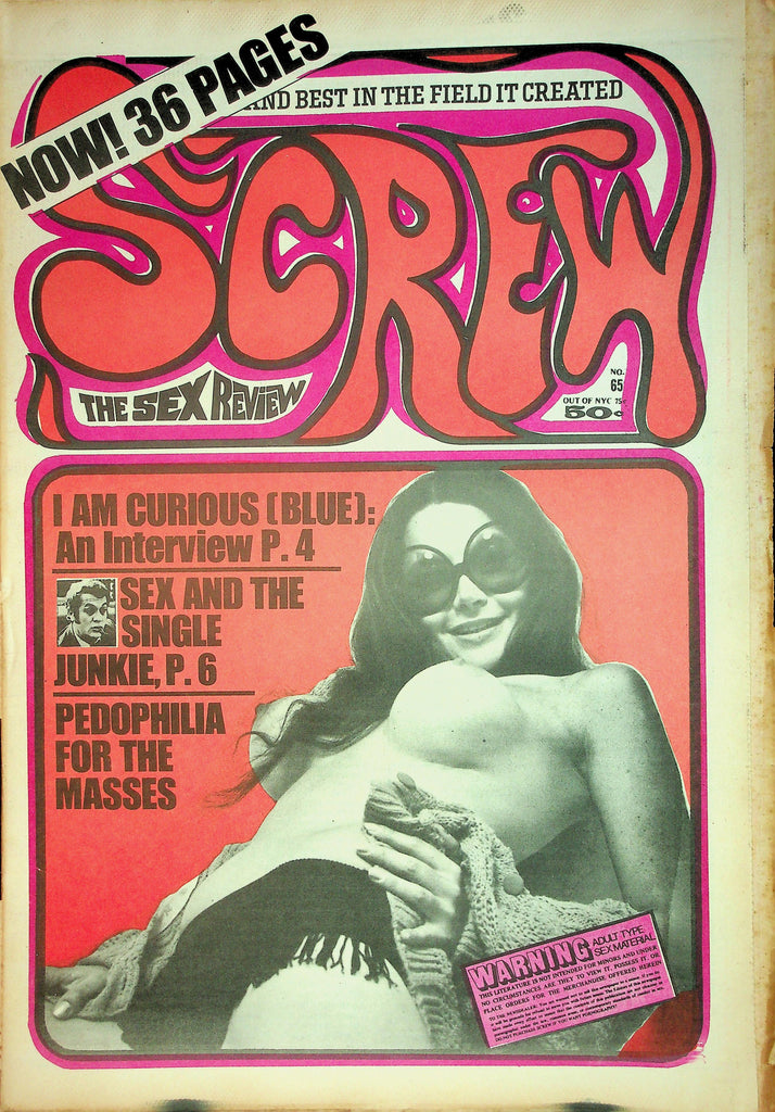 Screw Adult Newspaper Sex And The Single Junkie  #65 June 1,  1970   090526lmp-GSC