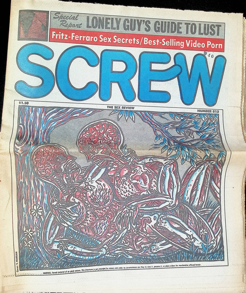 Screw Newspaper #813 1984 Fritz-Ferraro Sex Secrets Fetish Men's Adult Newspaper -081524AMP2