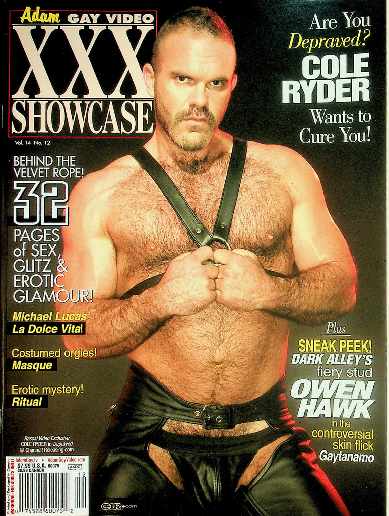 Adam Gay Video XXX Showcase Magazine  Cover Guy Cole Ryder  vol.14 #12  June 2007   041426lmp