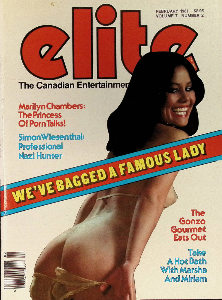 Elite Canadian Magazine February 1981 Vol 7 #2 Marilyn Chambers Simon Wiesenthal 101725AMP