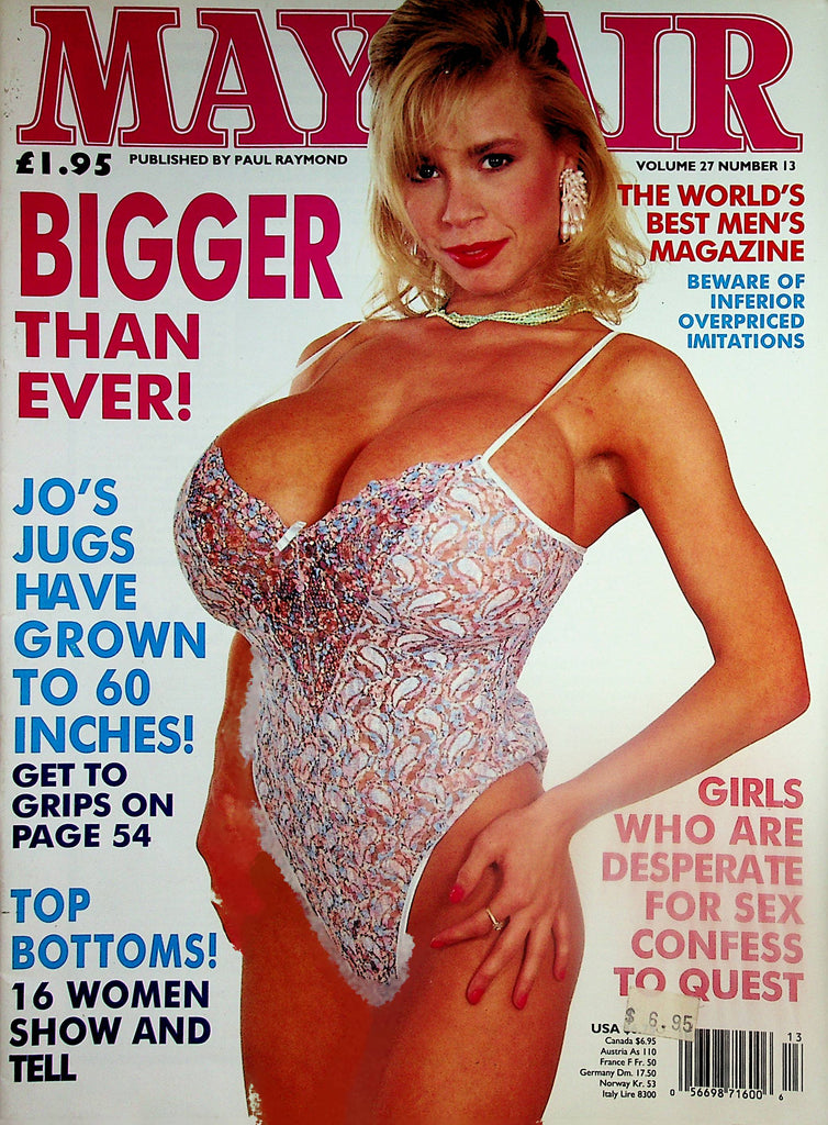 Mayfair Magazine  Covergirl Tiffany Towers  vol.27 #13  1992  Paul Raymond  010625lm-p