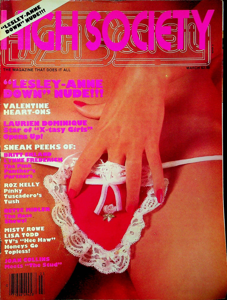 High Society Magazine Lesley Anne Down A Valentine Special March 1980 051723RP