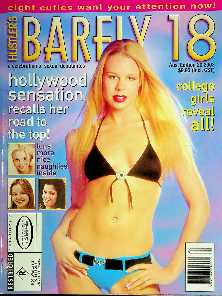 Hustler's Barely 18 Australia Edition Magazine Hollywood Sensation 2003 011325RP