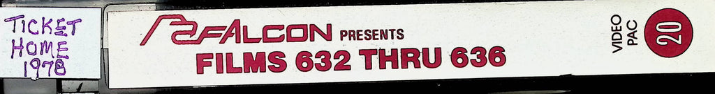 Films 632 thru 636 Ticket Home 1978 Falcon Gay Male VHS 100124AMPVHS