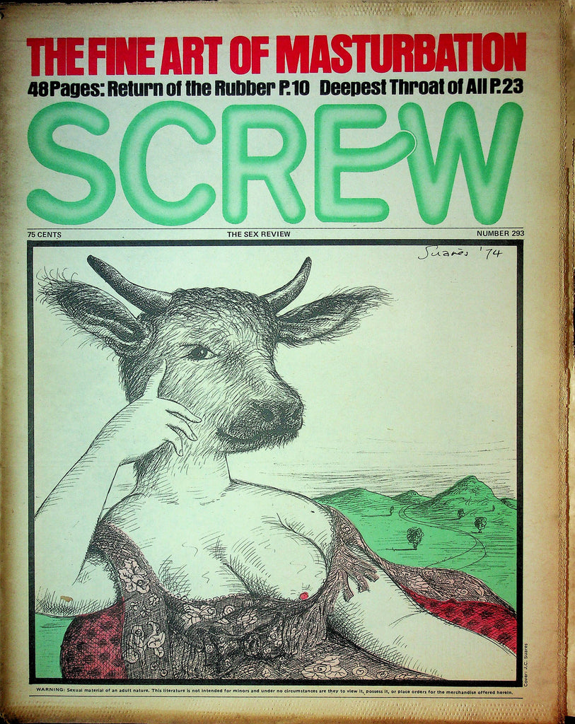 Screw Men's Newspaper Deepest Throat Of All No.293 October 14 1974 061124OSRP