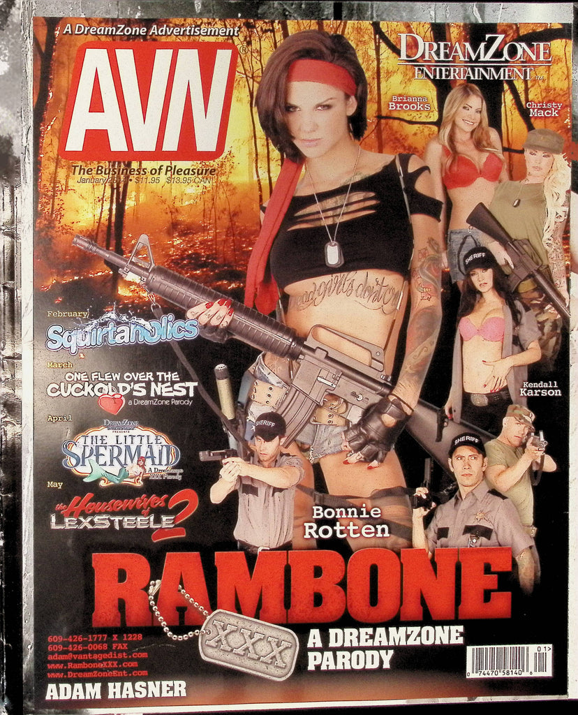 AVN Adult Video News Magazine January 2014 Bonnie Rotten MGK Cover Machine Gun Kelly  102025AMP