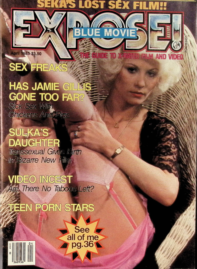 Expose! Blue Movie April 1985 Seka, Sulka, Nina Hartley Magazine 093025AMP