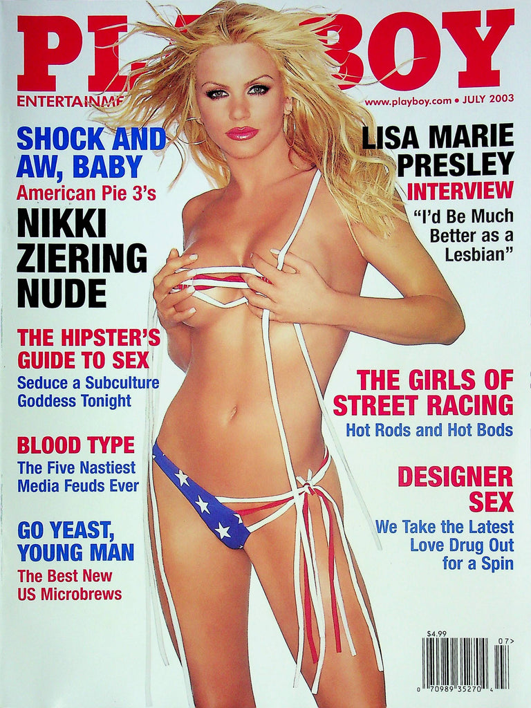 Playboy Men's Magazine Nikki Ziering & Lisa Marie Presley July 2003 081424RP
