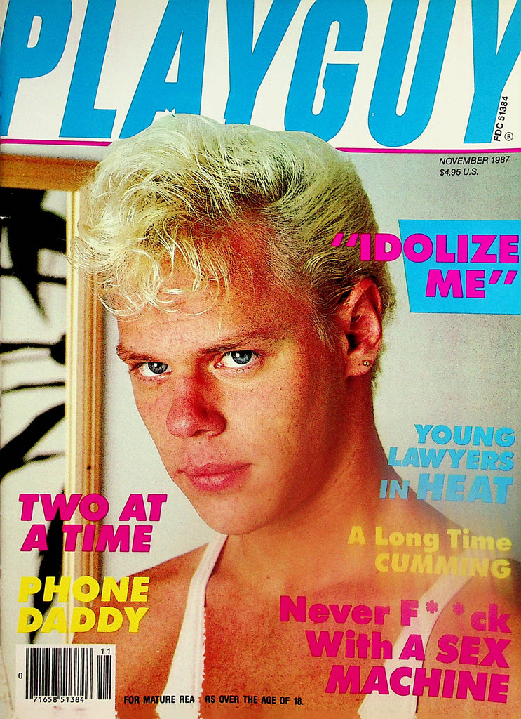 Playguy Gay Magazine "Idolize Me" / A Long Time Cumming   November 1987    112724lm-p