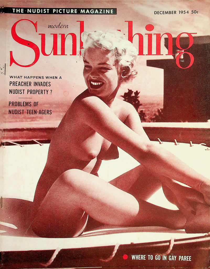 Modern Sunbathing Nudist Magazine  Preacher Invades Nudist Property  December 1954   072326lmp-GSC