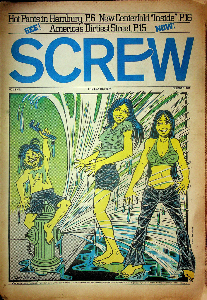 Screw Men's Newspaper Hot Pants In Hamburg No.181 August 21 1972 061224OSRP