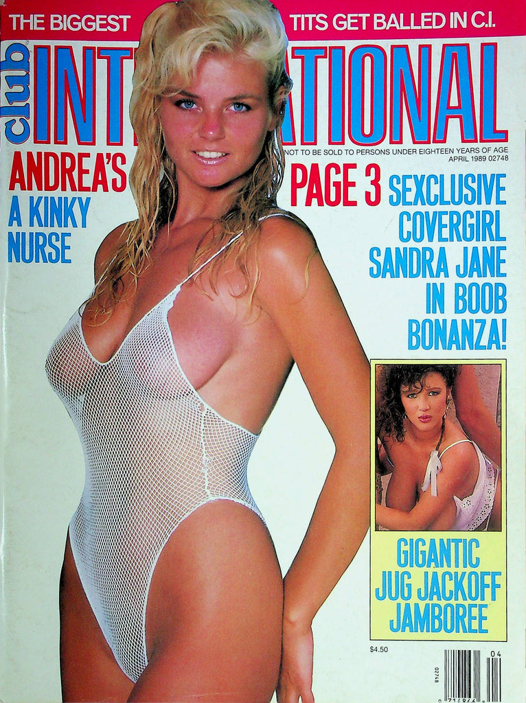 Club International Magazine Sandra Jane & Andrea April 1989 122324RP