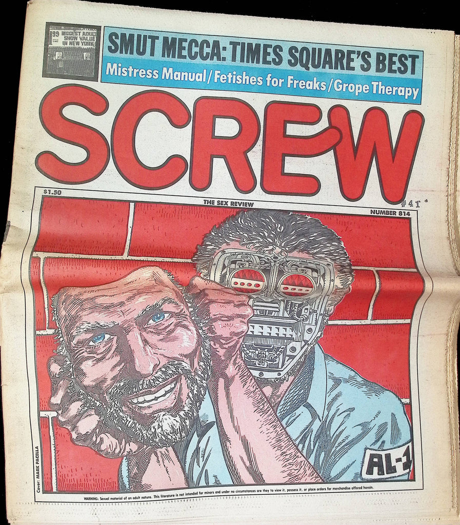 Screw Newspaper #814 1984 Smut Mecca Ron Sullivan  Fetish Men's Adult Newspaper -081524AMP2