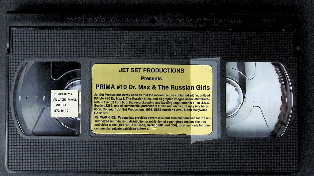 PRIMA #10 Dr. Max & The Russian Girls Adult VHS Jet Set Productions 051926AKVHS