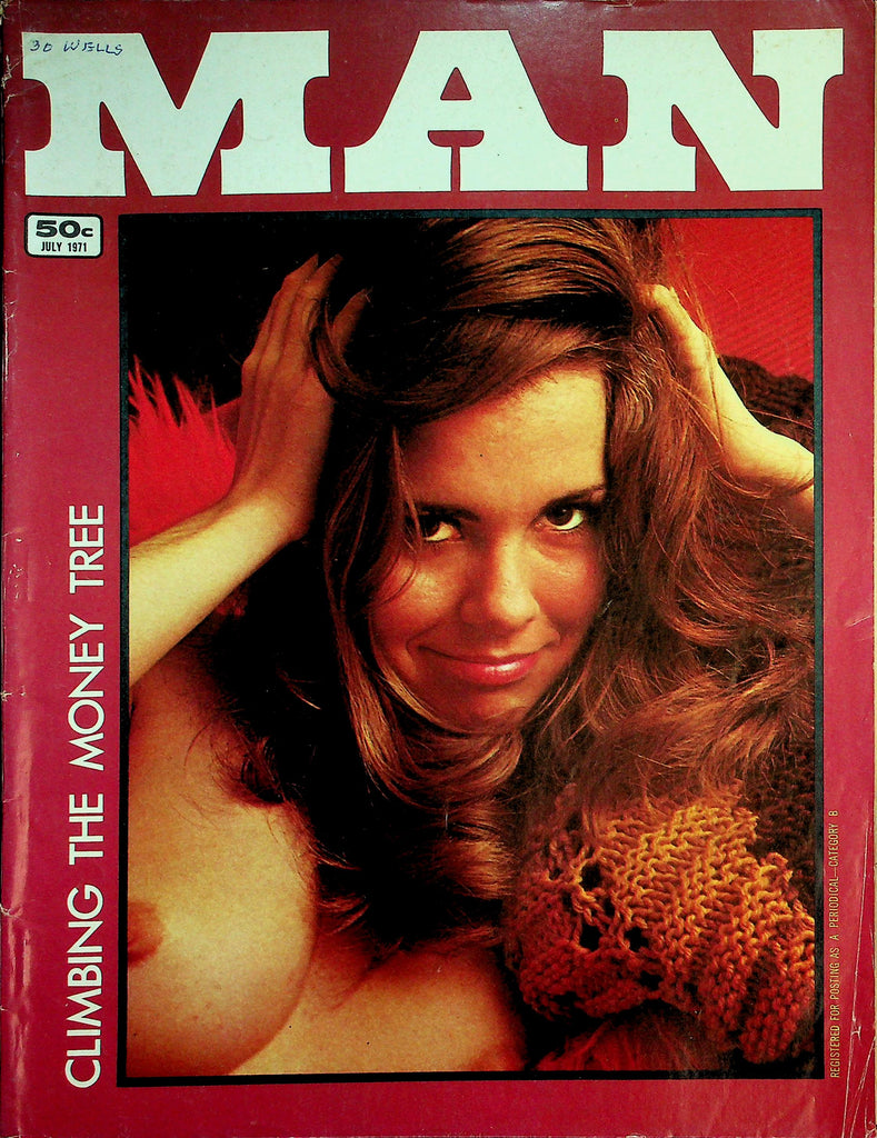 Man Magazine  Climbing The Money Tree / Girl Of The Month Jennifer July 1971     011926lmp