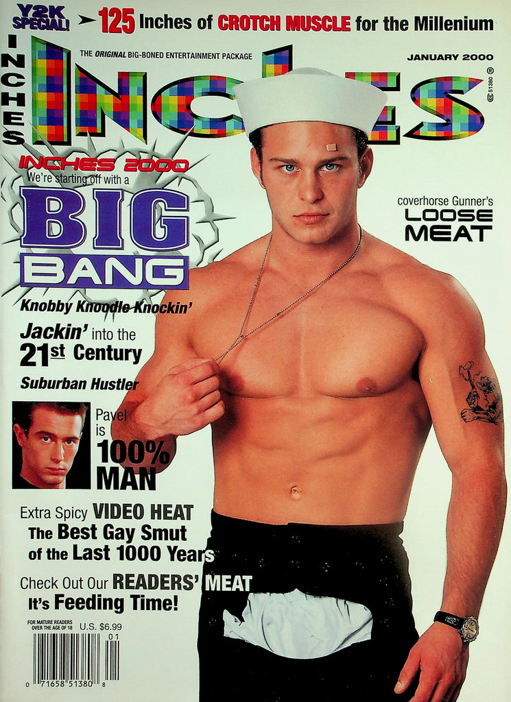 Inches Gay Magazine  Cover Hunk Gunner  January 2000   041626lmp
