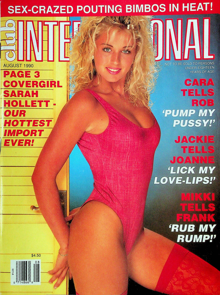 Club International Magazine Sarah Hollett August 1990 122324RP