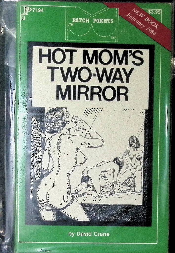 Hot Step-Mom's Two-Way Mirror by David Crane February 1984 Patch Pokets Book Greenleaf Classics Adult Novel-042324AMP
