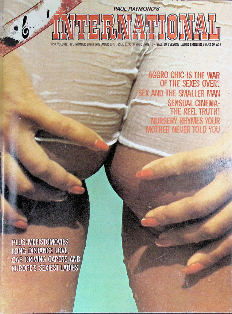 Club International Magazine Vol 5 #8 November 1976,  by Paul Raymond Aggro Chic is The War of the Sexes Over  100526LLP
