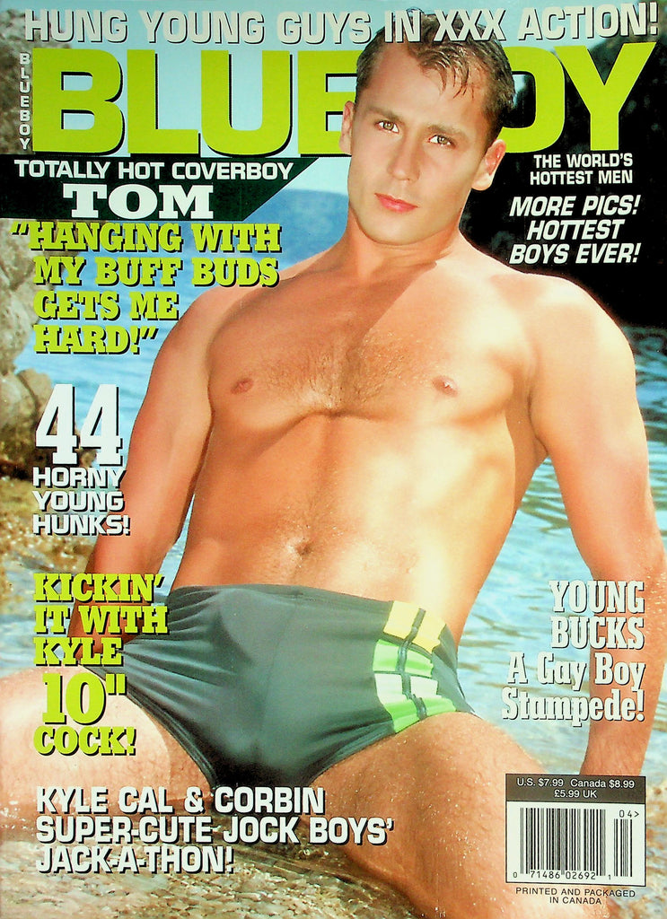 Blueboy Gay Magazine  18+ Totally Hot Cover Guy Tom  April 2005   031226lmp
