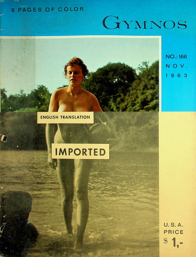 Gymnos Nudist Vintage Magazine   #166  November 1963    070326lmp-GSC
