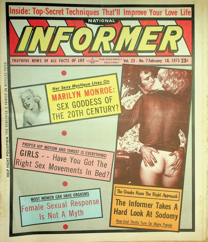 Informer Adult Newspaper  Marilyn Monroe Sex Goddess / Do Girls Have The Right Sex Movements?  February 18, 1973   090526lmp-GSC