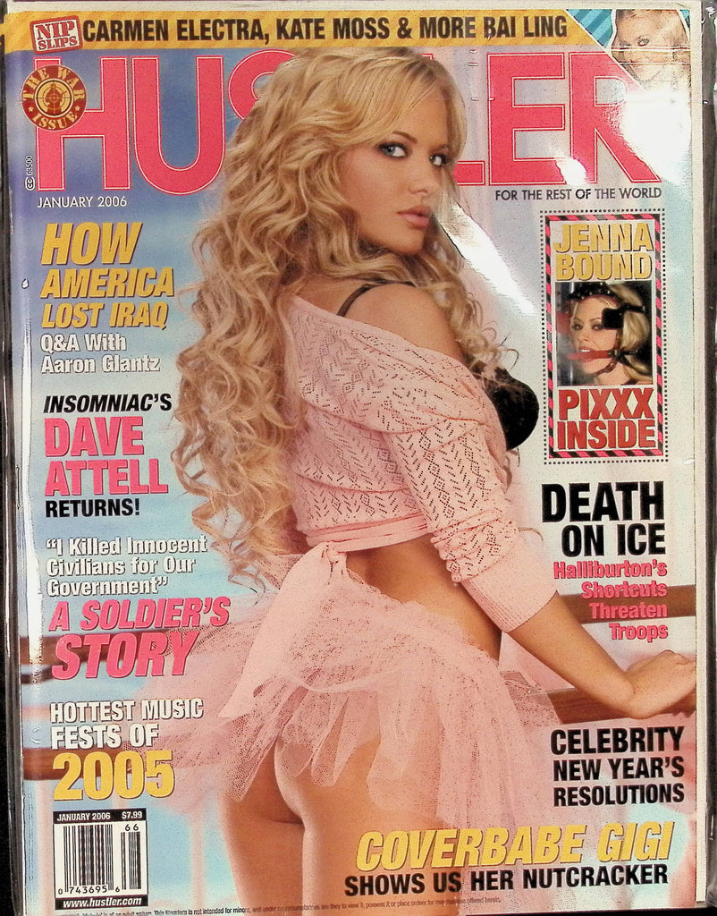 Hustler Magazine January 2006 Jenna Jameson Gigi Carmen Electra Kate Moss 100625AMP